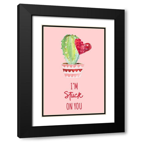 Im Stuck on You Black Modern Wood Framed Art Print with Double Matting by Loreth, Lanie
