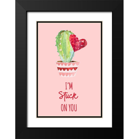 Im Stuck on You Black Modern Wood Framed Art Print with Double Matting by Loreth, Lanie