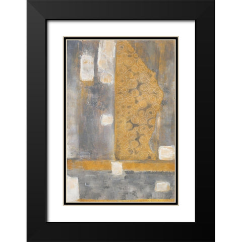 Golden Azteca II Black Modern Wood Framed Art Print with Double Matting by Pattinian, Merri