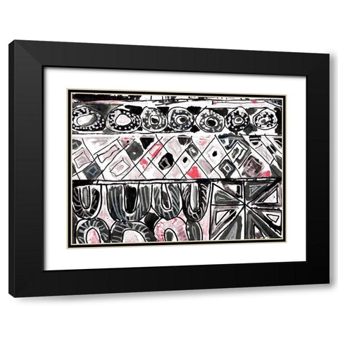 Many Levels II Black Modern Wood Framed Art Print with Double Matting by Pattinian, Merri