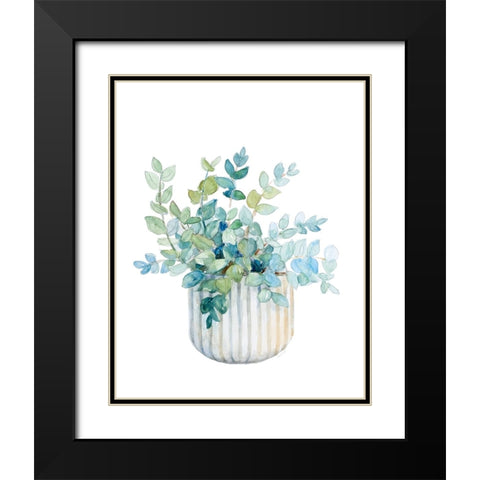 Plant in Decorative Pot IV Black Modern Wood Framed Art Print with Double Matting by Loreth, Lanie