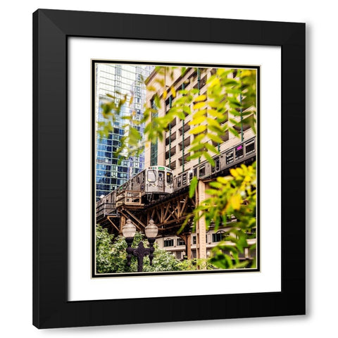 Late Subway Ride Black Modern Wood Framed Art Print with Double Matting by Bill Carson Photography