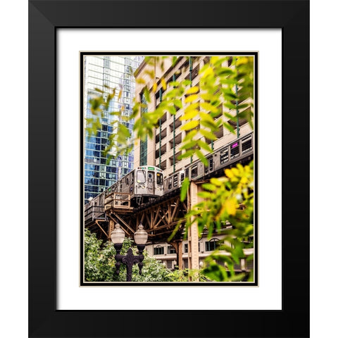 Late Subway Ride Black Modern Wood Framed Art Print with Double Matting by Bill Carson Photography