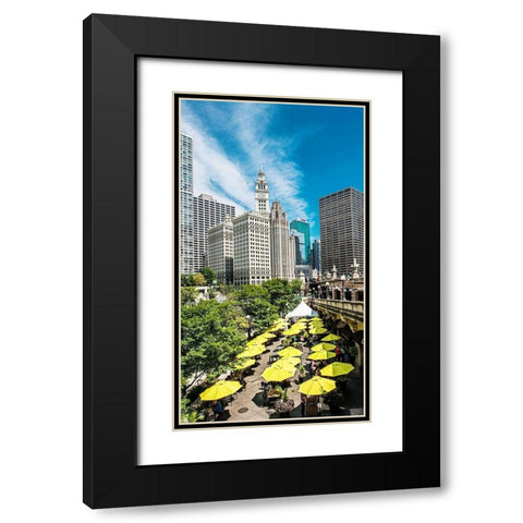 Chicago Mornings Black Modern Wood Framed Art Print with Double Matting by Bill Carson Photography