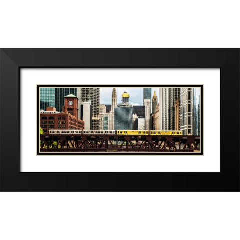 Train Rail Black Modern Wood Framed Art Print with Double Matting by Bill Carson Photography
