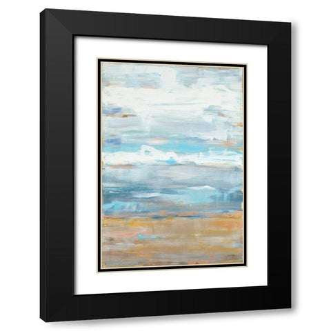 Golden Dreams I Black Modern Wood Framed Art Print with Double Matting by Hewitt, L.