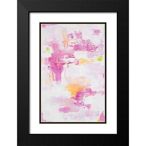 Urban Blush II Black Modern Wood Framed Art Print with Double Matting by Hewitt, L.