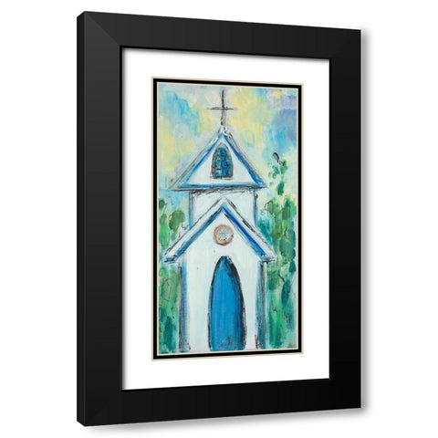 Chapel Black Modern Wood Framed Art Print with Double Matting by Hewitt, L.