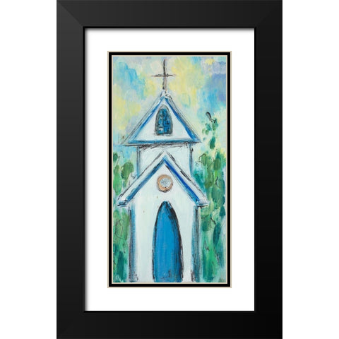 Chapel Black Modern Wood Framed Art Print with Double Matting by Hewitt, L.