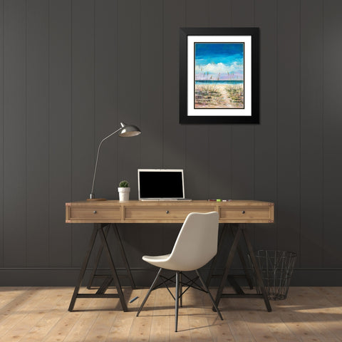 Relaxing Beaches Black Modern Wood Framed Art Print with Double Matting by DeRice, Julie