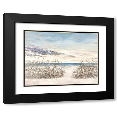 Windy Beaches Black Modern Wood Framed Art Print with Double Matting by DeRice, Julie