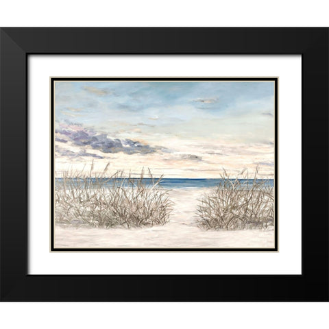 Windy Beaches Black Modern Wood Framed Art Print with Double Matting by DeRice, Julie