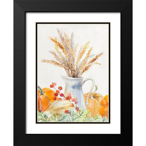 Harvest Wheat Pitcher Black Modern Wood Framed Art Print with Double Matting by Loreth, Lanie