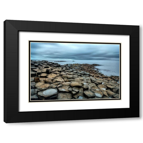 Rocky Shores Black Modern Wood Framed Art Print with Double Matting by Amos, Andy