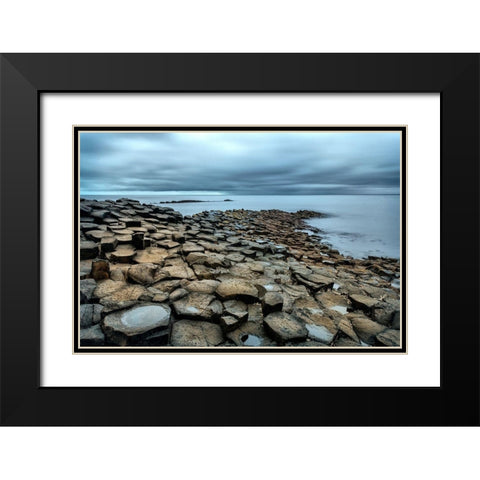 Rocky Shores Black Modern Wood Framed Art Print with Double Matting by Amos, Andy