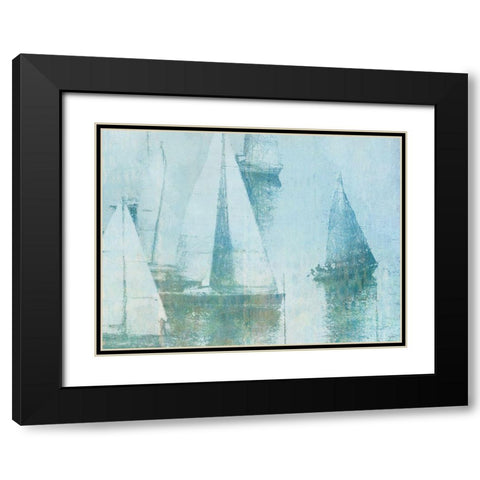 Vintage Sailing Black Modern Wood Framed Art Print with Double Matting by Meneely, Dan