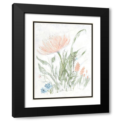 Spring Garden II Black Modern Wood Framed Art Print with Double Matting by Maria, Robin