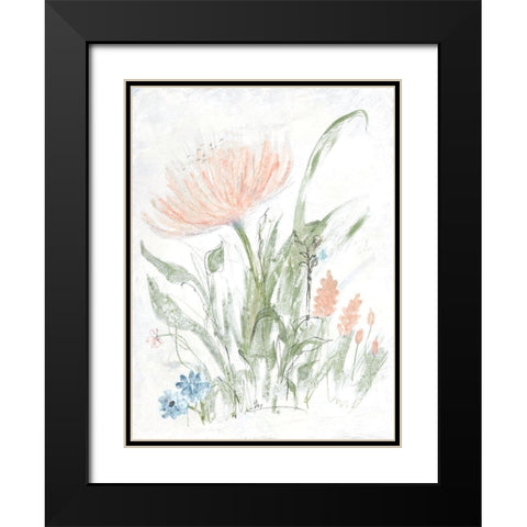 Spring Garden II Black Modern Wood Framed Art Print with Double Matting by Maria, Robin