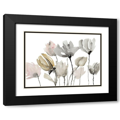 Follow Your Dreams Floral Horizontal Black Modern Wood Framed Art Print with Double Matting by Loreth, Lanie
