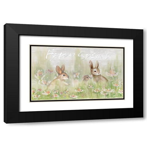 Happy Spring (rectangle) Black Modern Wood Framed Art Print with Double Matting by Diannart