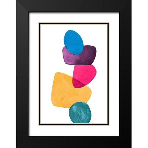 Colorful Head Over Heels Black Modern Wood Framed Art Print with Double Matting by Loreth, Lanie