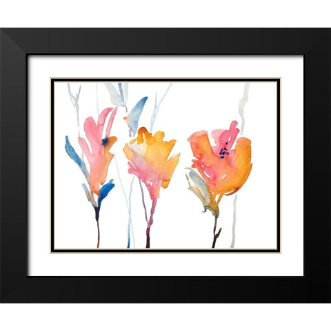 September Blooms II Black Modern Wood Framed Art Print with Double Matting by Loreth, Lanie