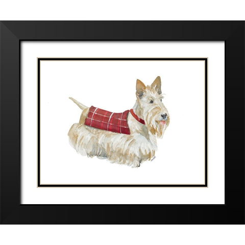 Wheaten Scotty Black Modern Wood Framed Art Print with Double Matting by Loreth, Lanie