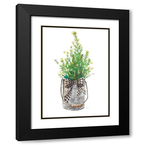 Christmas Fir I Black Modern Wood Framed Art Print with Double Matting by Pinto, Patricia