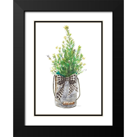 Christmas Fir I Black Modern Wood Framed Art Print with Double Matting by Pinto, Patricia
