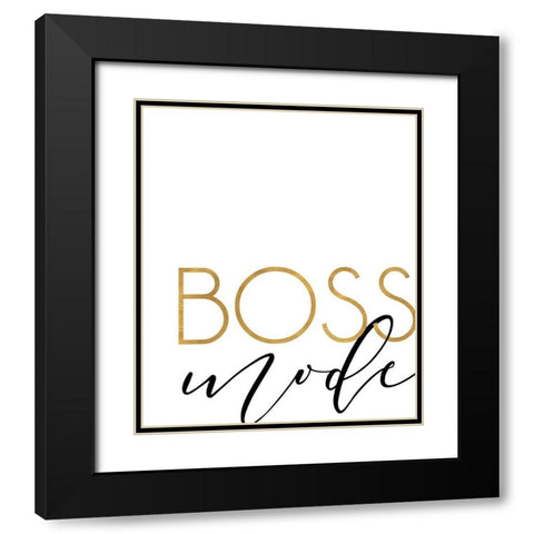 Boss Mode Black Modern Wood Framed Art Print with Double Matting by Quach, Anna