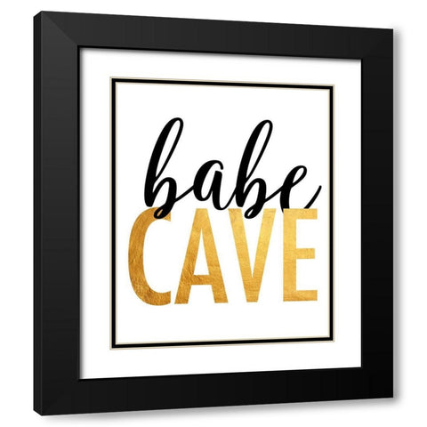 Babe Cave Black Modern Wood Framed Art Print with Double Matting by Quach, Anna