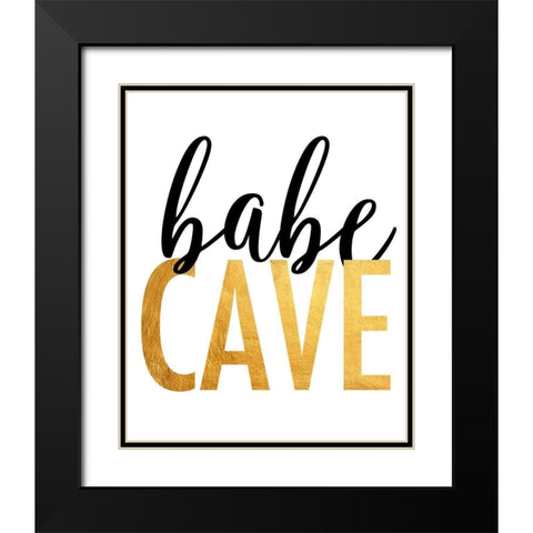 Babe Cave Black Modern Wood Framed Art Print with Double Matting by Quach, Anna