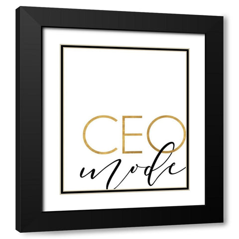 CEO Mode Black Modern Wood Framed Art Print with Double Matting by Quach, Anna