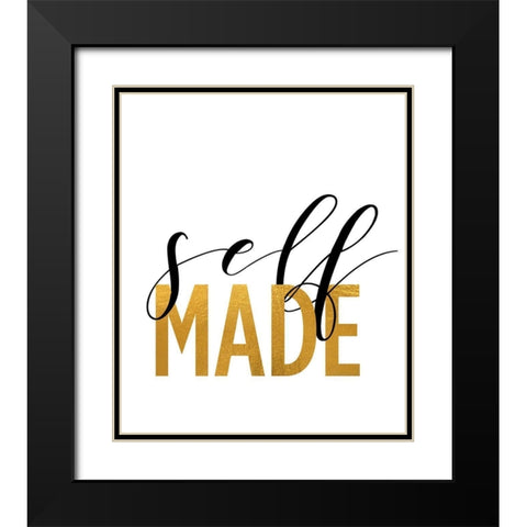 Self Made Black Modern Wood Framed Art Print with Double Matting by Quach, Anna