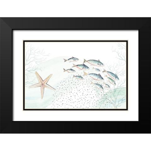 Underwater Marine Life Black Modern Wood Framed Art Print with Double Matting by Pinto, Patricia
