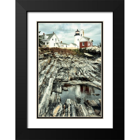 Harbor Land Black Modern Wood Framed Art Print with Double Matting by Amos, Andy
