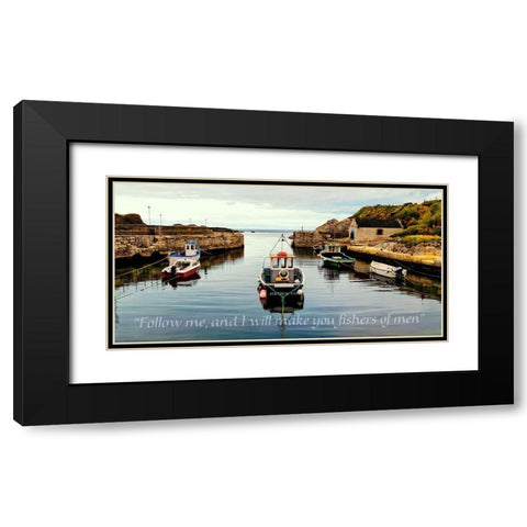 Follow Me Black Modern Wood Framed Art Print with Double Matting by Amos, Andy