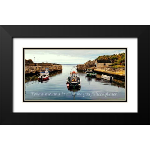 Follow Me Black Modern Wood Framed Art Print with Double Matting by Amos, Andy