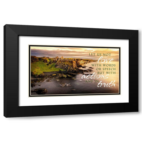 Love with Actions Black Modern Wood Framed Art Print with Double Matting by Amos, Andy