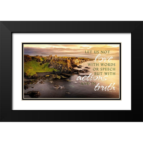 Love with Actions Black Modern Wood Framed Art Print with Double Matting by Amos, Andy