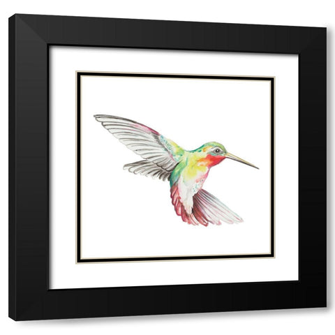 New Hummingbird I Black Modern Wood Framed Art Print with Double Matting by Pinto, Patricia