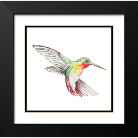 New Hummingbird I Black Modern Wood Framed Art Print with Double Matting by Pinto, Patricia