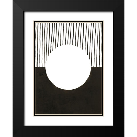 Le Cercle Black Modern Wood Framed Art Print with Double Matting by Amaya