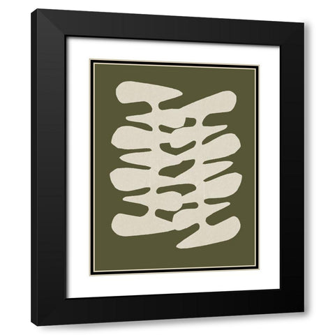 Retro Shapes I Black Modern Wood Framed Art Print with Double Matting by Bucheli, Jen