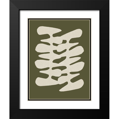 Retro Shapes I Black Modern Wood Framed Art Print with Double Matting by Bucheli, Jen
