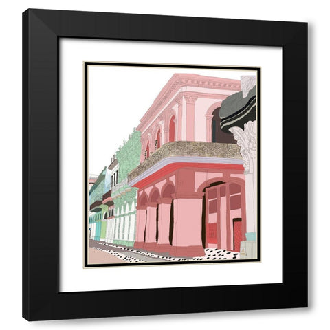 Mid Town Black Modern Wood Framed Art Print with Double Matting by Bucheli, Jen