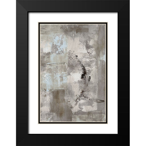 Silver Textured Space II Black Modern Wood Framed Art Print with Double Matting by Loreth, Lanie