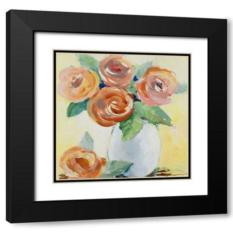 Sunny Blooms Black Modern Wood Framed Art Print with Double Matting by Loreth, Lanie