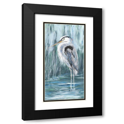 Standing Still Heron II Black Modern Wood Framed Art Print with Double Matting by DeRice, Julie