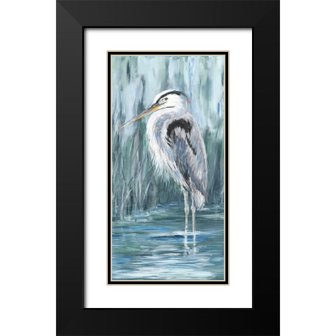 Standing Still Heron II Black Modern Wood Framed Art Print with Double Matting by DeRice, Julie